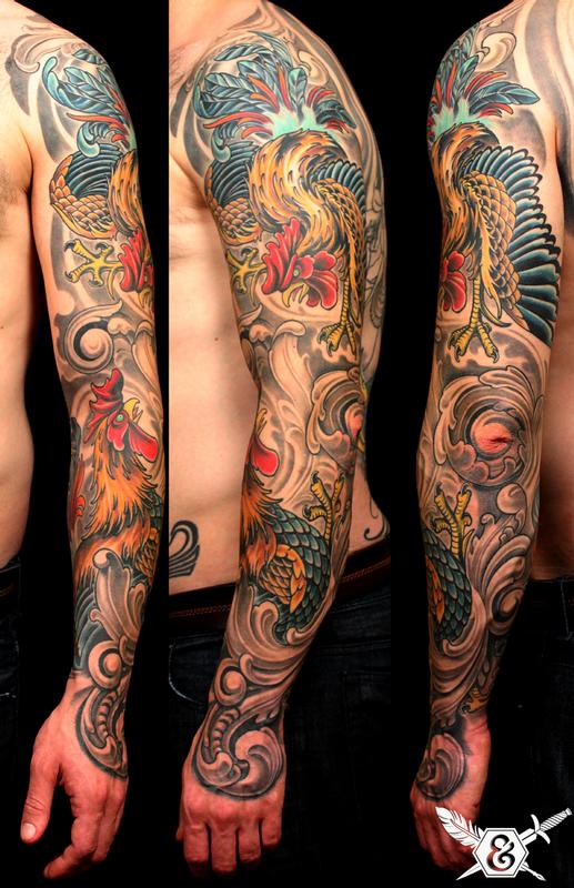 worldwide tattoo conference tattoos russ abbott roosters and worldwide tattoo conference tattoos russ abbott roosters and