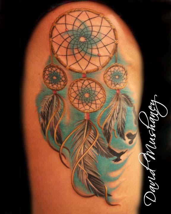 dreamcatcher tattoo by david mushaney tattoos dreamcatcher tattoo by david mushaney tattoos