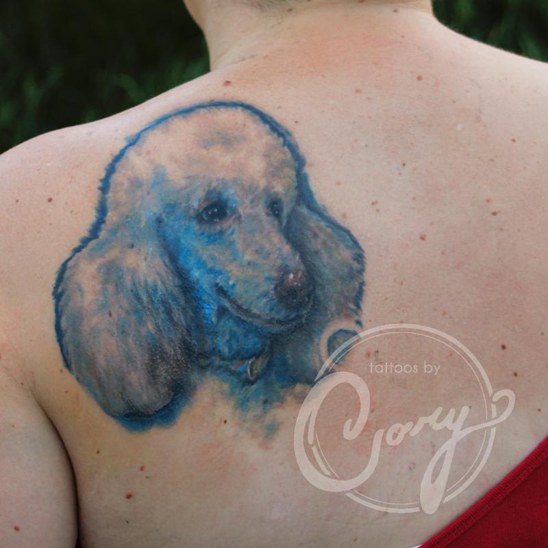 color portrait dog tattoo by cory claussen tattoos color portrait dog tattoo by cory claussen tattoos