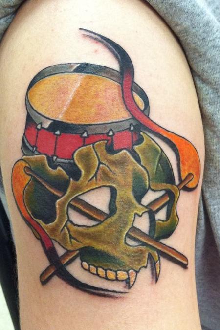 Skull Drum Tattoo