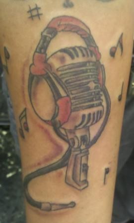 Tattoos - old school mic - 51417