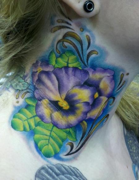 Tattoos - Pansy flower. - 64873