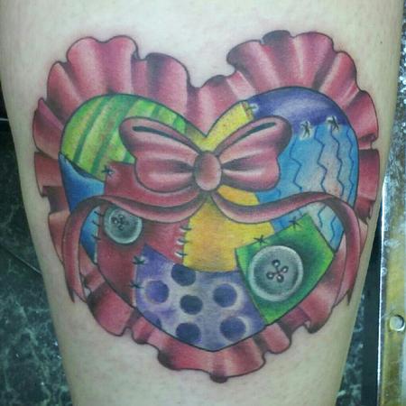 Tattoos - Pink Quilted Heart - 67104