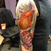 Tattoos - koi fish and flowers  - 75052