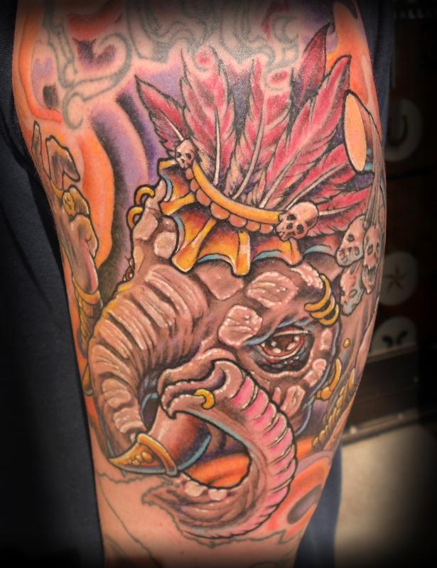 Elephant Witch Doctor by Sean Peters: TattooNOW