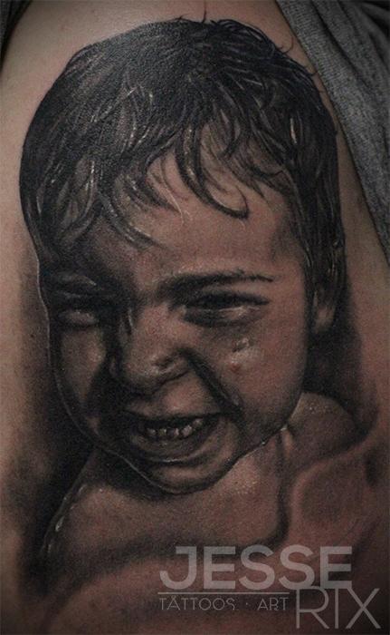 Jesse Rix - Portrait Tattoo