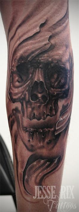 Jesse Rix - Skull Tattoo