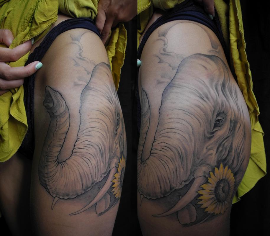 Elephant By Shawn Hebrank Tattoos