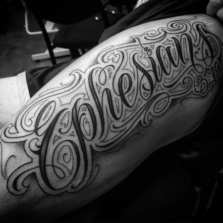 Tattoos - Ephesians 3:19 Script Tattoo - 115962