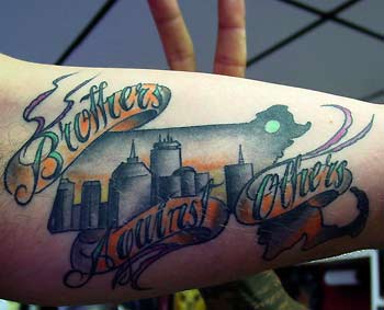 brother tattoos ideas on Paradise Tattoo Gathering   Tattoos   Lettering   Brothers Against