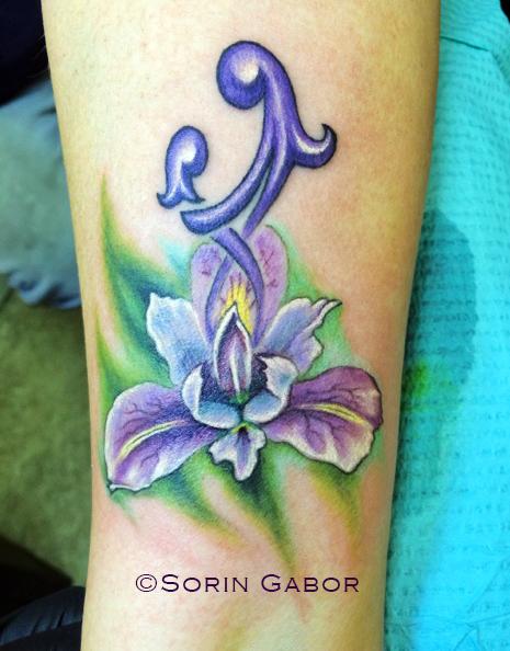 realistic color orchid mother daughter forearm tattoo by sorin realistic color orchid mother daughter forearm tattoo by sorin