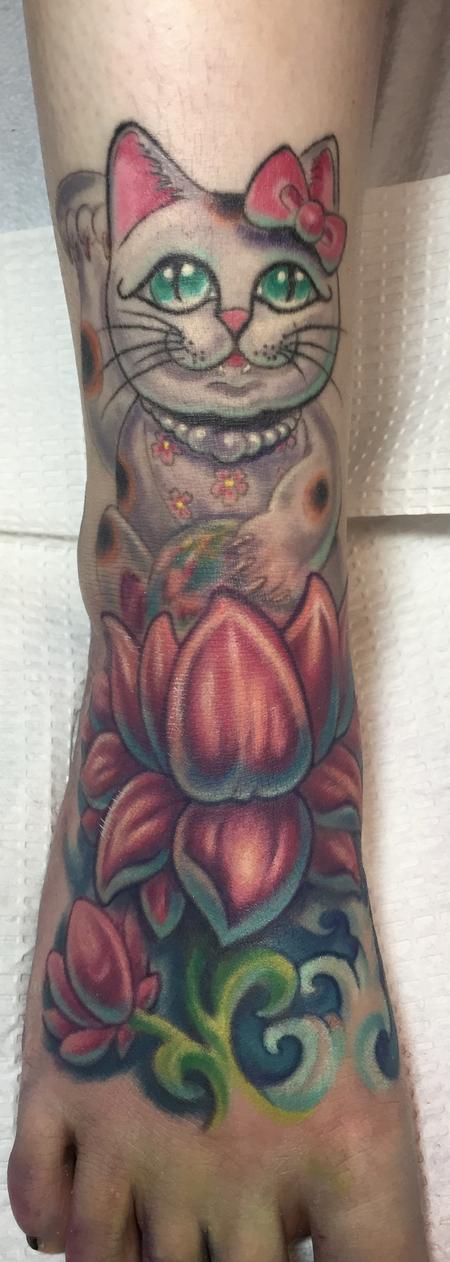 Foo Dog and Koi Leg Sleeve Finished by Alan Aldred: TattooNOW
