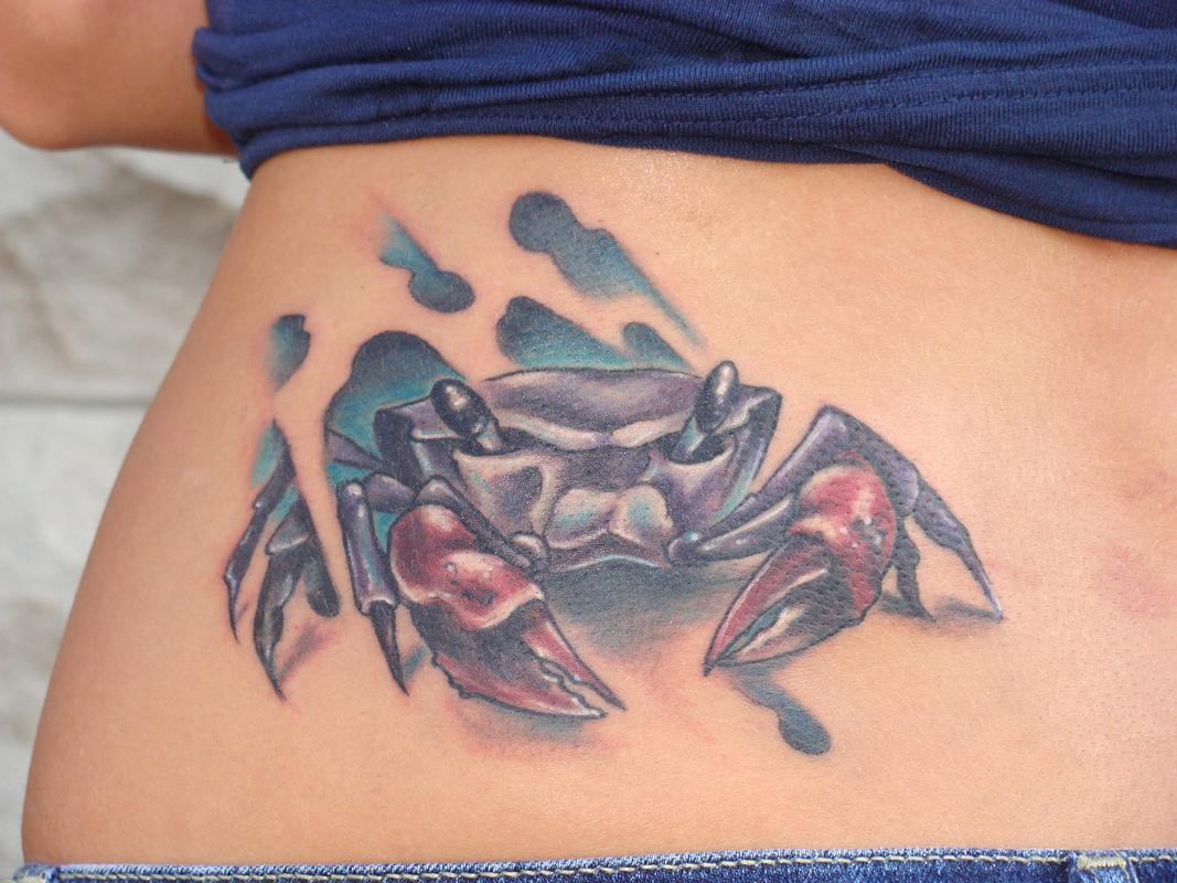 pretty crab by Chuck Day Tattoos