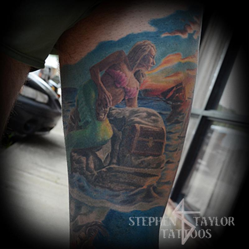 mermaid by stephen taylor tattoonow mermaid by stephen taylor tattoonow