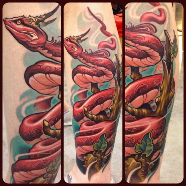 color snake tattoo
