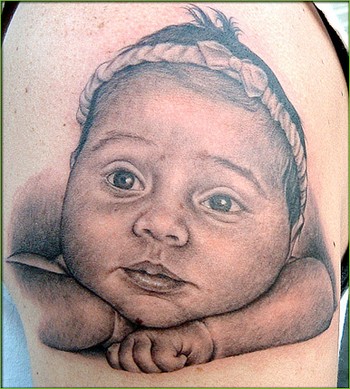 baby portrait tattoos