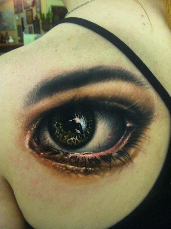 Realistic Eyeball Tattoo