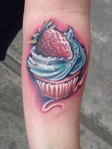 Johnny Smith - Strawberry Cupcake Tattoo