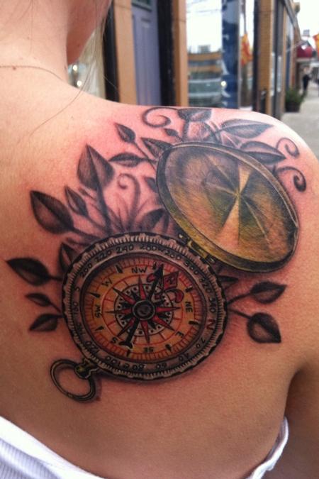 Tattoos - Compass on shoulder - 73363