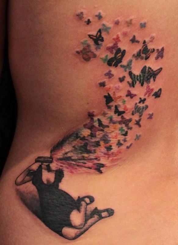 Butterfly Suicide Tattoo by Gene Coffey TattooNOW
