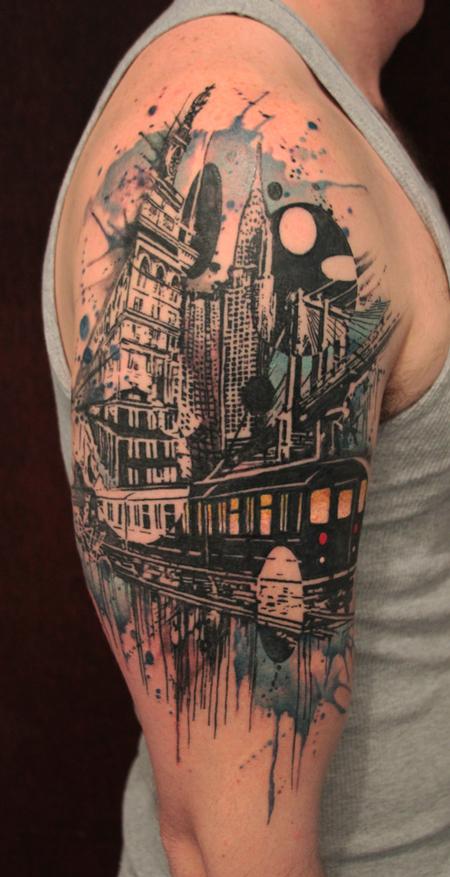 City Sleeve Tattoo