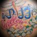 Tattoos - Name with Dragonflies and Music Notes - 60776