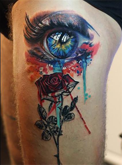Antonio Proietti - eye and rose, antonio proietti, Camdentown tattoo