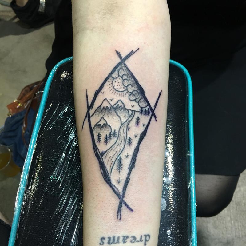 Mountain Scene By Cody Hennings: Tattoonow