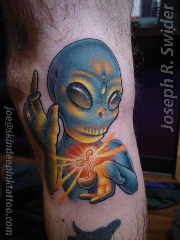Alien tattoo by Cracker Joe Swider: TattooNOW