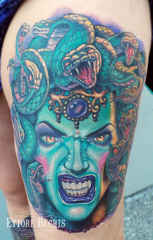 Off the Map Tattoo : Tattoos : Evil : Medusa Tattoo