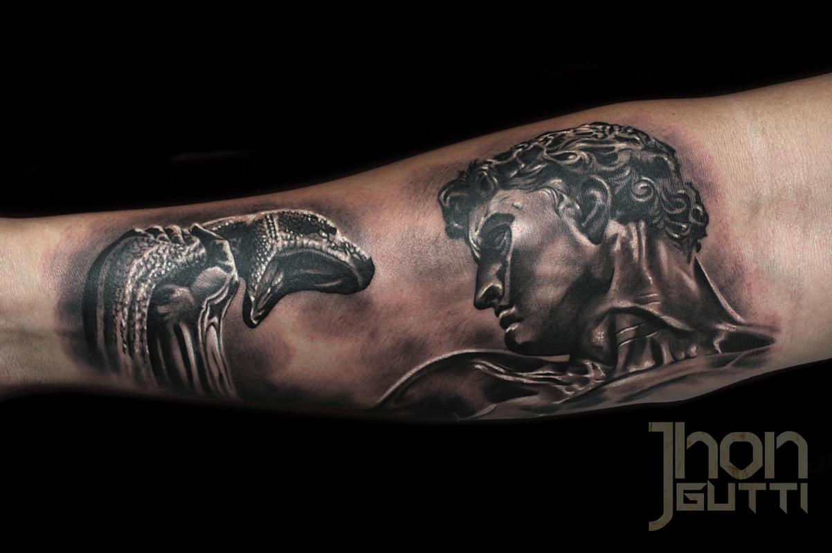 Off the Map Tattoo Tattoos HalfSleeve HERCULES VS. THE HYDRA