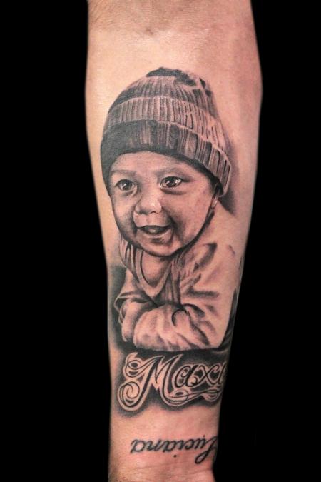 Black and Grey Leopard Portrait Tattoo by Rafael Marte : Tattoos