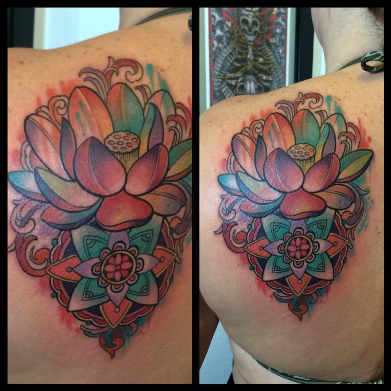 Abstract Lotus Tattoo By Laura Jade Tattoonow