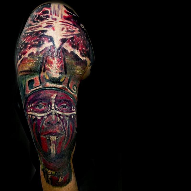 Mayan Aztec Double Cover Up Half Sleeve By Mattlock Lopes TattooNOW Mayan Aztec Double Cover Up Half Sleeve By Mattlock Lopes TattooNOW
