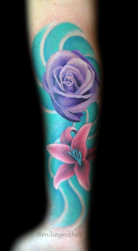 Rose And Lily By Mikey Nichol: Tattoonow