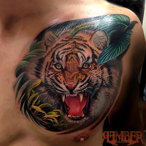 Rember Tattoos : Tattoos : Nature : Tiger in the jungle