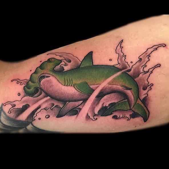 Hammerhead by Stephen Sanchez TattooNOW