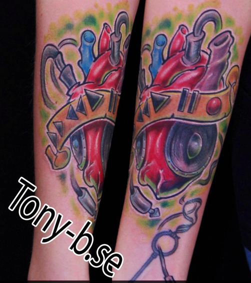 Heart Speaker Tattoo by Tony Boufandene: TattooNOW