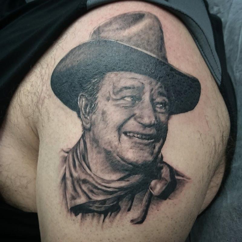 John Wayne by Vanessa Rodriguez TattooNOW