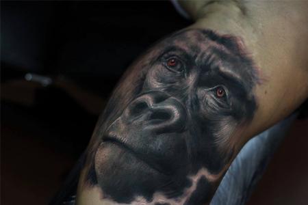 golden gorilla tattoo