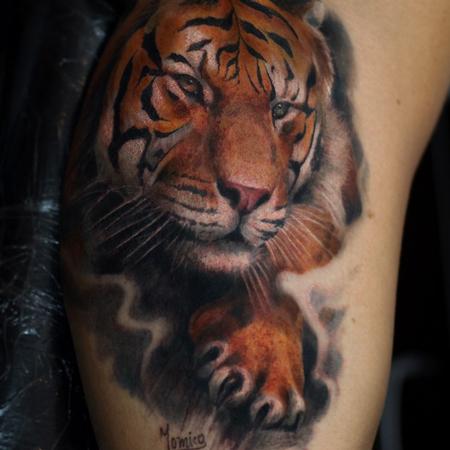 Realistic Tiger Tattoo Design Thumbnail