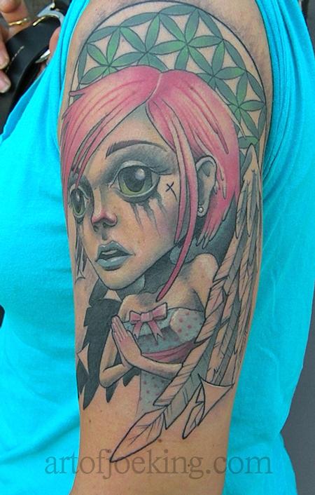 The Art of Joe King - pink haired girl