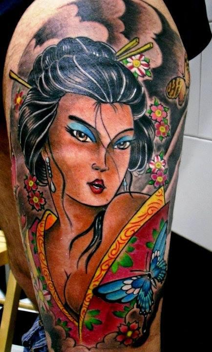 Guest artist Pasquale Zanga - geisha  tattoo