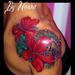 Tattoos - Tattoo fiori d'hibiscus con farfalla, hibiscus flowers and butterfly - 91313