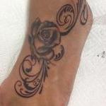 Tattoos - roses and swirls - 109009