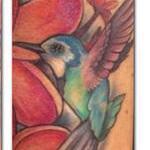 Tattoos - Plumerie with hummingbird - 103730