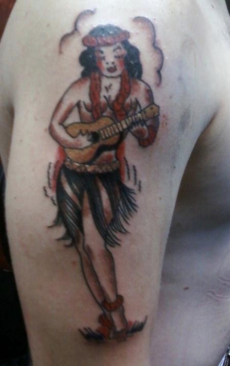 Tattoos - hula girl - 57139