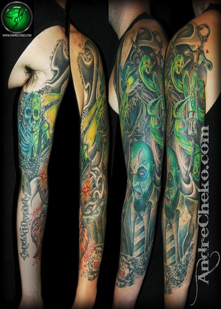 Andre Cheko - The Glowing Dead sleeve tattoo