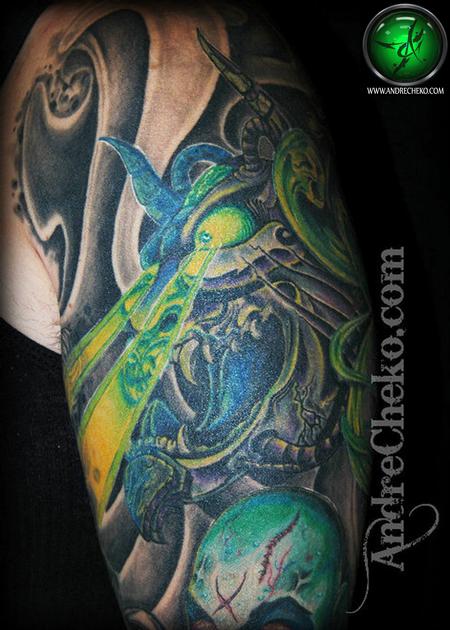 Andre Cheko - Laser Dragon tattoo