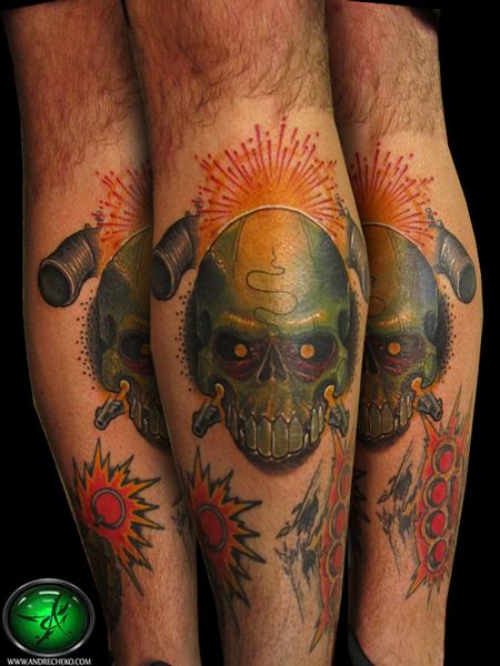 Andre Cheko - Army skull Tattoo